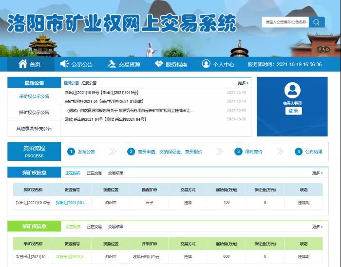 喜報！洛陽市礦業權網上(shàng)交易系統項目順利通(tōng)過驗收！